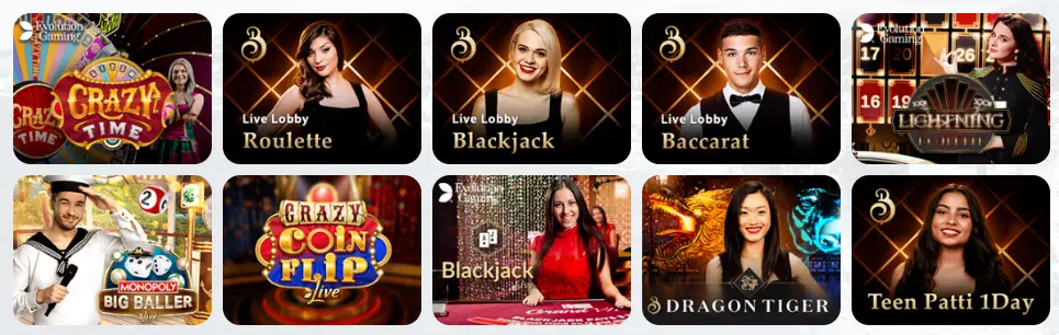 Live casino games GOLDEN TIGER CASINO