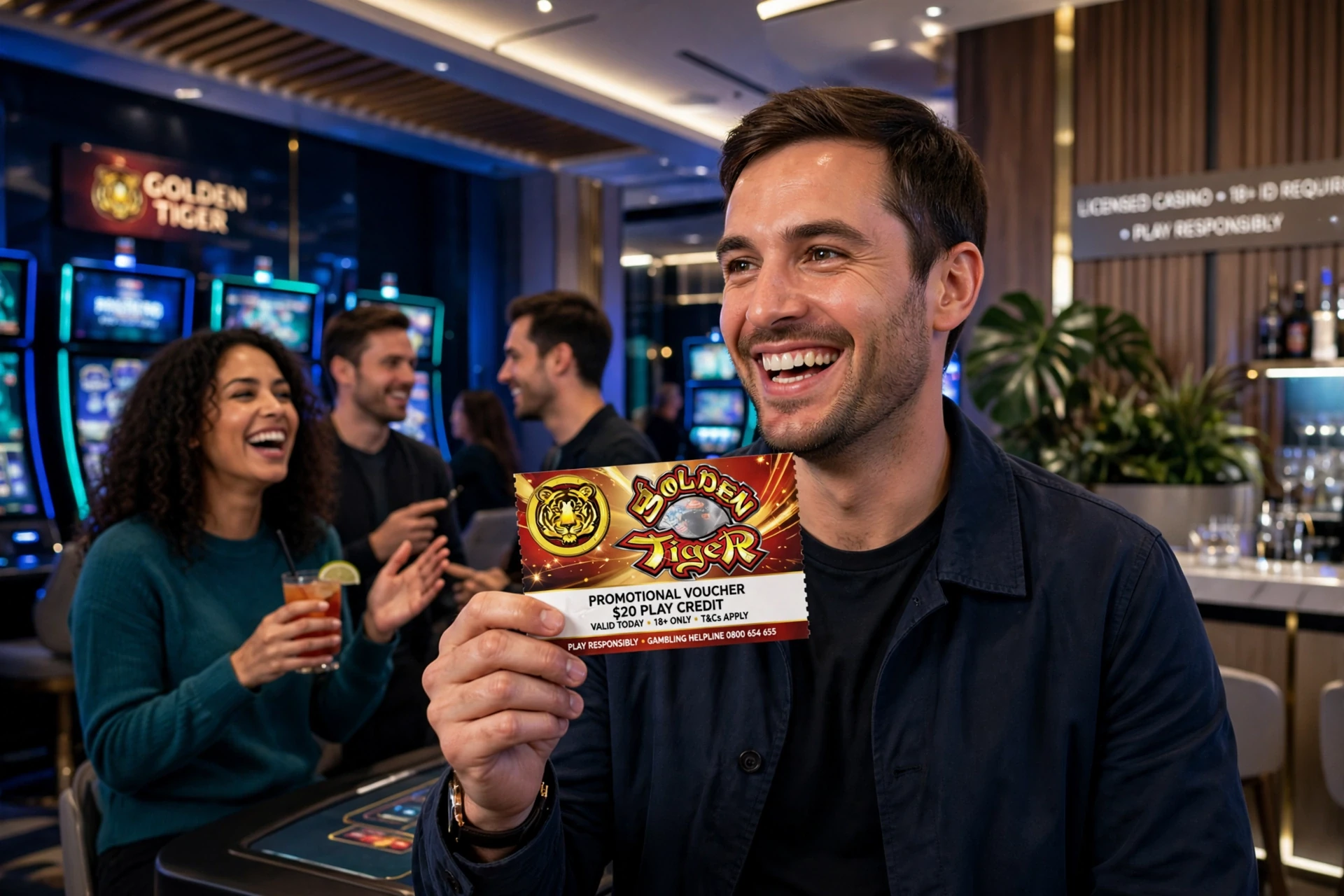a person with a casino bonus GOLDEN TIGER CASINO